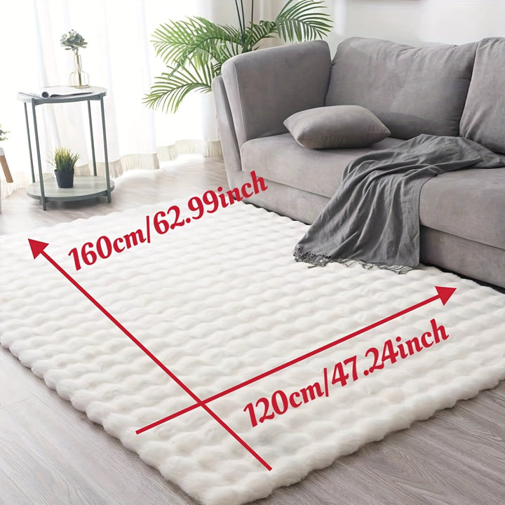 KuschelWohl: Tappeto alto in formato rettangolare in poliestere peluche – per lato letto e spazi abitativi