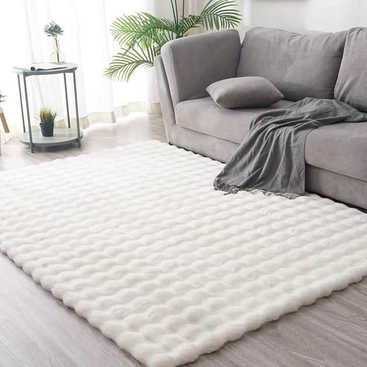KuschelWohl: Tappeto alto in formato rettangolare in poliestere peluche – per lato letto e spazi abitativi