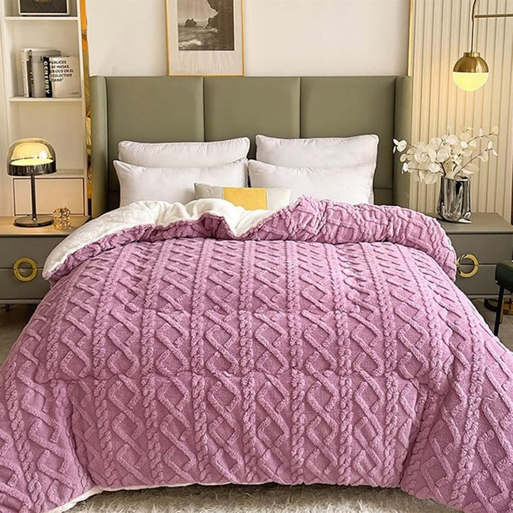 KuscheligWarm: Coperta in cotone con Sherpa-Fleece e calore extra – per divano e letto