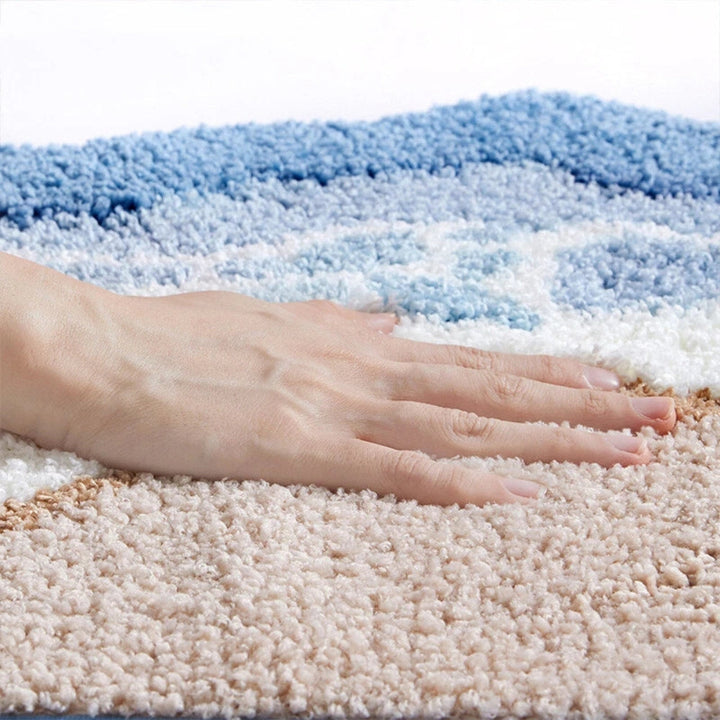 KüstenTraum: Tappetino da bagno antiscivolo in design da spiaggia – Morbido, Assorbente &amp; Lavabile