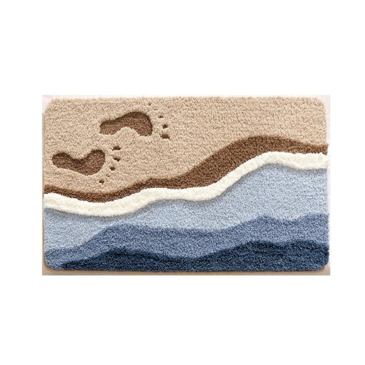 KüstenTraum: Tappetino da bagno antiscivolo in design da spiaggia – Morbido, Assorbente &amp; Lavabile