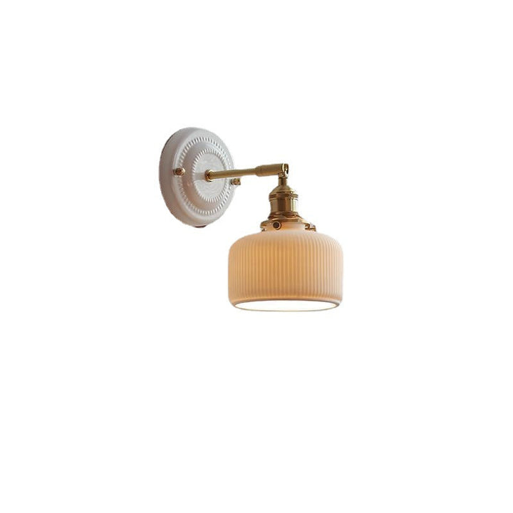 KyoLicht: Applique Vintage in Ceramica e Ottone dal Design Giapponese – per Camera da Letto e Soggiorno