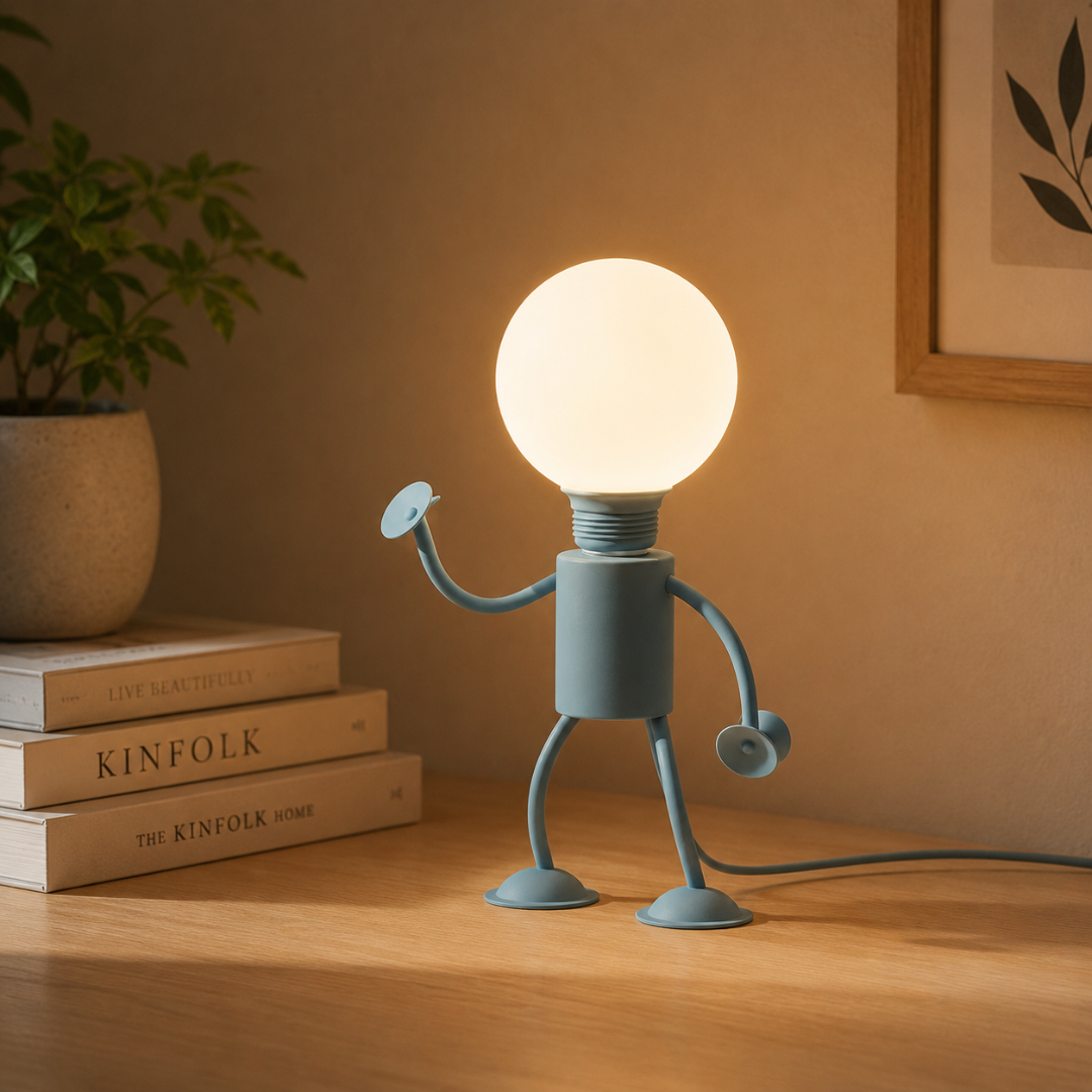 Lampada a figura LED con ventose – Lampada da tavolo giocosa