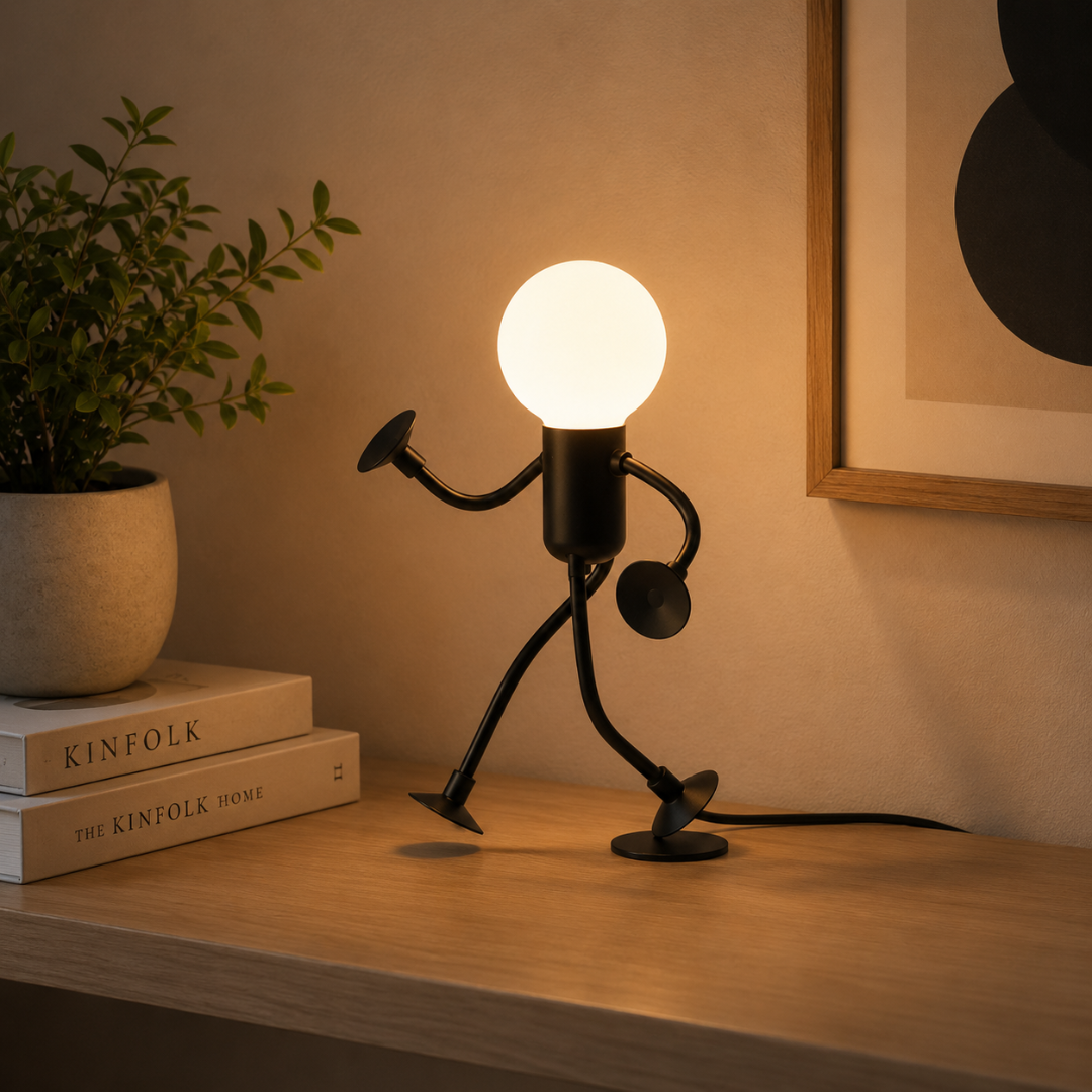 Lampada a figura LED con ventose – Lampada da tavolo giocosa