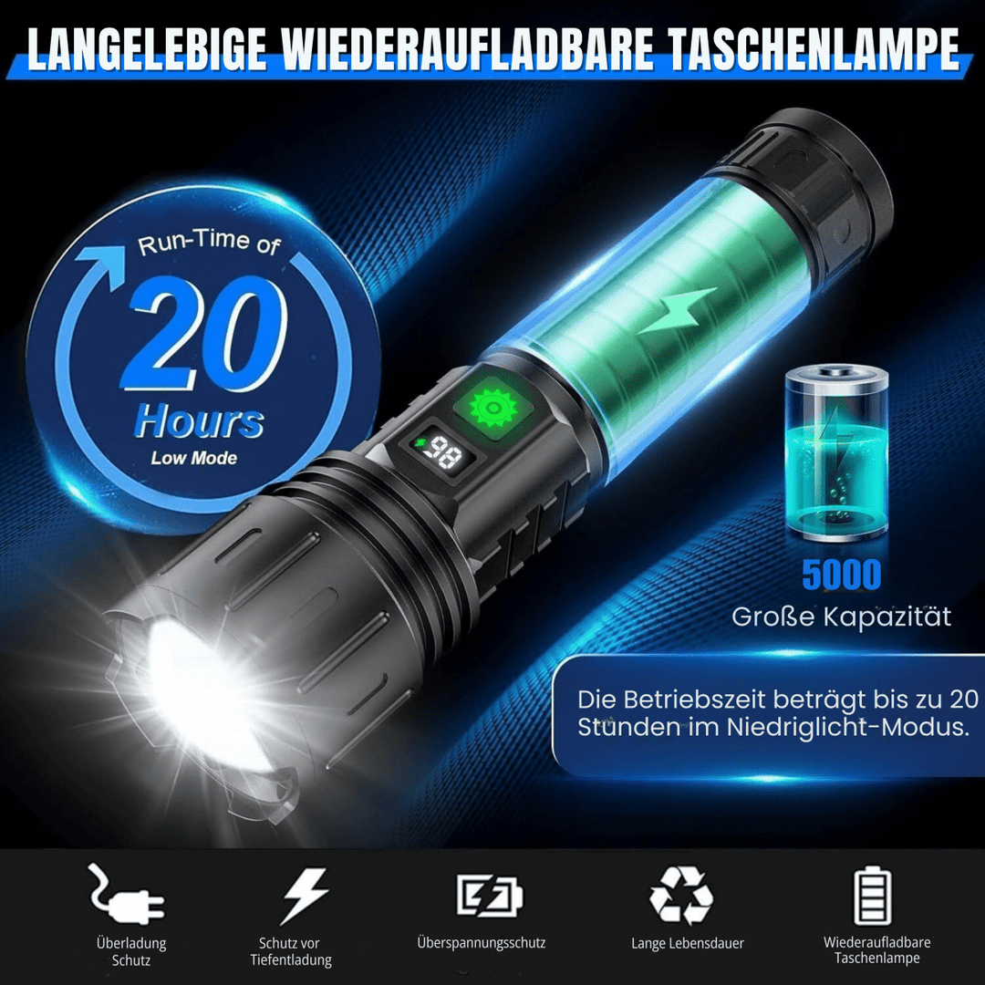 ULTRABEAM - Torcia LED per Uso Quotidiano e Attività all&