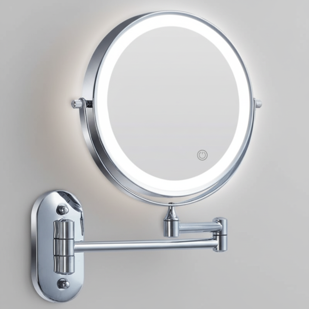 MAGNIFILUX – Specchio ingranditore a LED con illuminazione regolabile e batteria ricaricabile