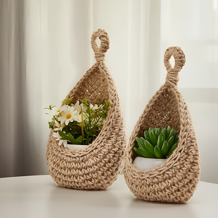LandhausLiebe: cesto appeso in design Boho – fatto a mano, decorativo e versatile per la casa e la decorazione