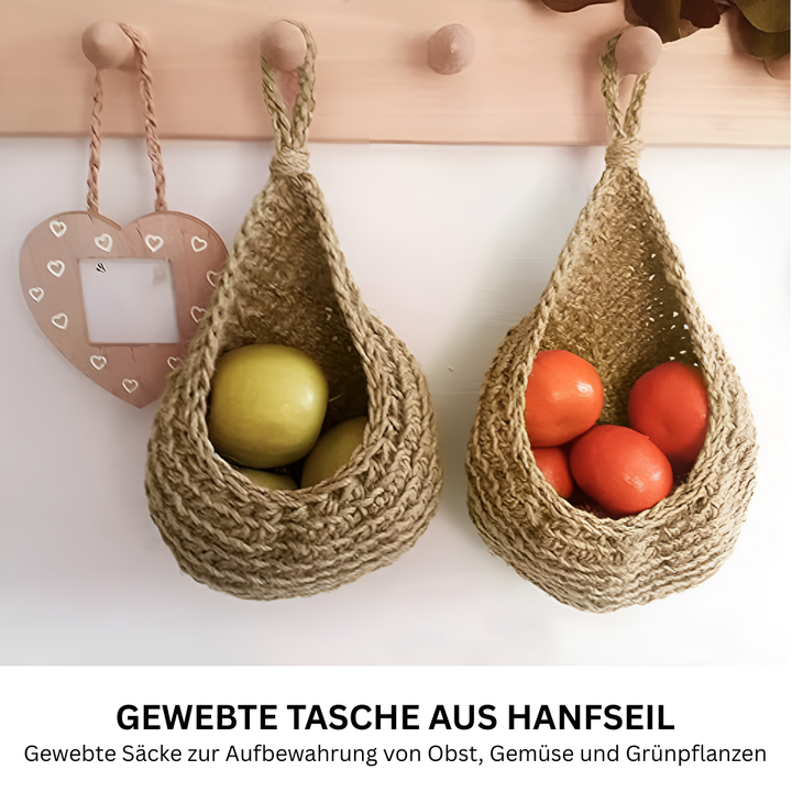 LandhausLiebe: cesto appeso in design Boho – fatto a mano, decorativo e versatile per la casa e la decorazione