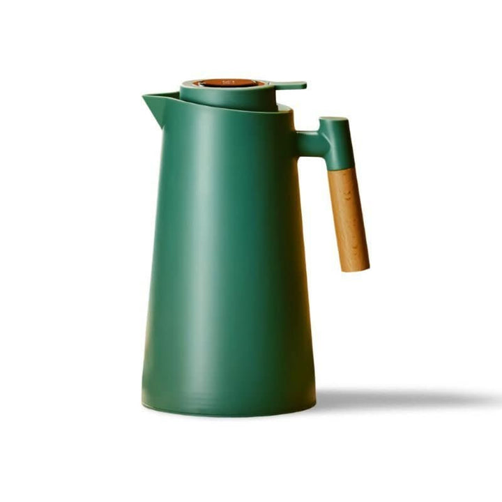 LATTEA THERMO – Thermos a doppia parete con display della temperatura e manico in legno