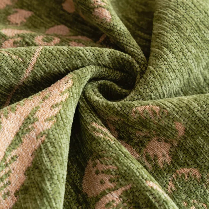 Laubwerk: Copertura per divano con design botanico di fiori e morbida struttura in chenille – per divano e poltrona