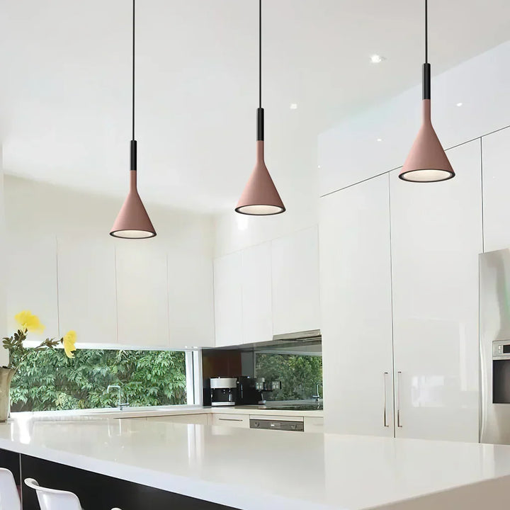 LavalIndustrie: Lampada a sospensione in cemento dal design industriale moderno con accenti metallici – per sala da pranzo e soggiorno