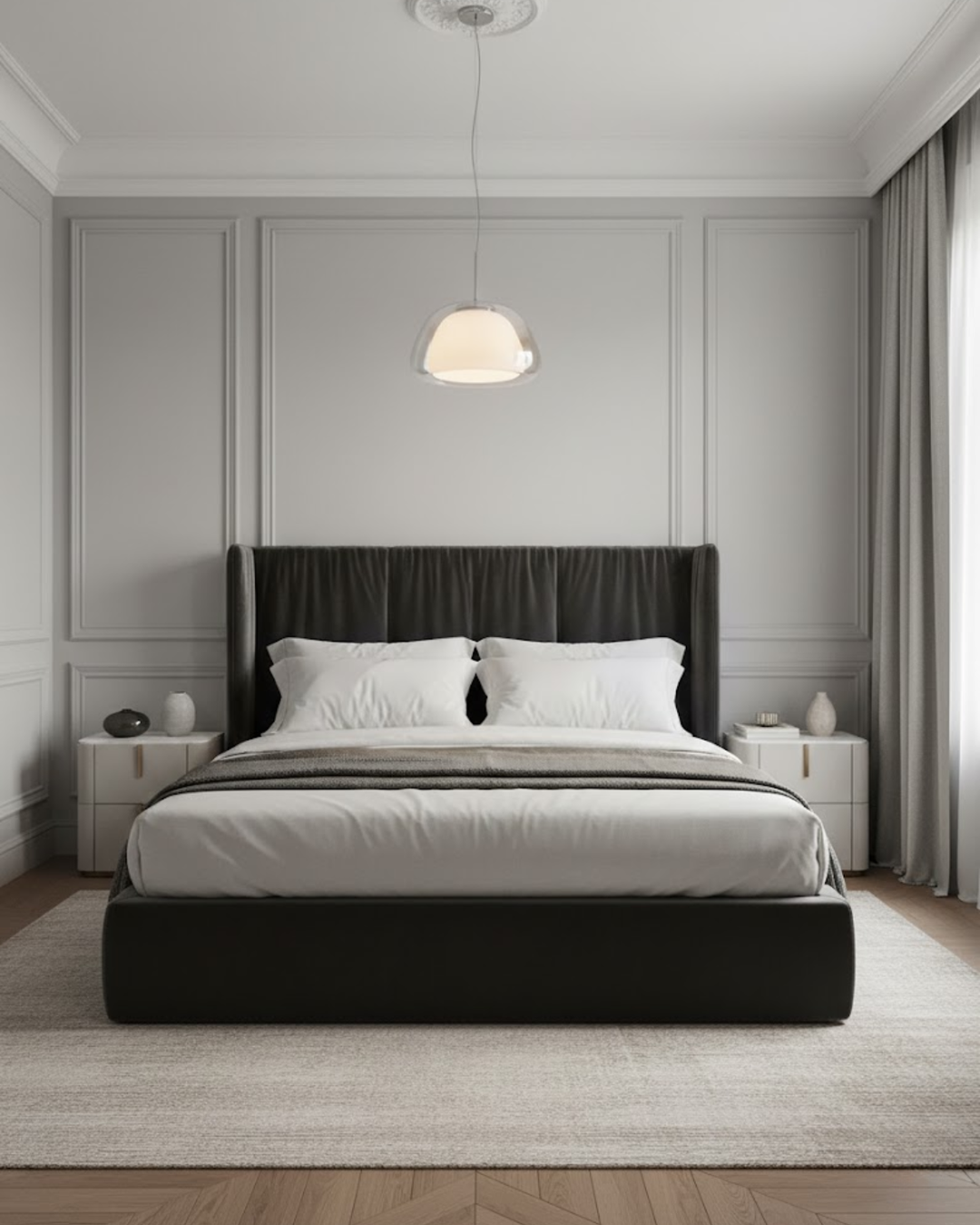 LichtDom: Lampada a sospensione moderna – lampada in vetro elegante con effetto cristallo, lussuosa per camera da letto e ufficio