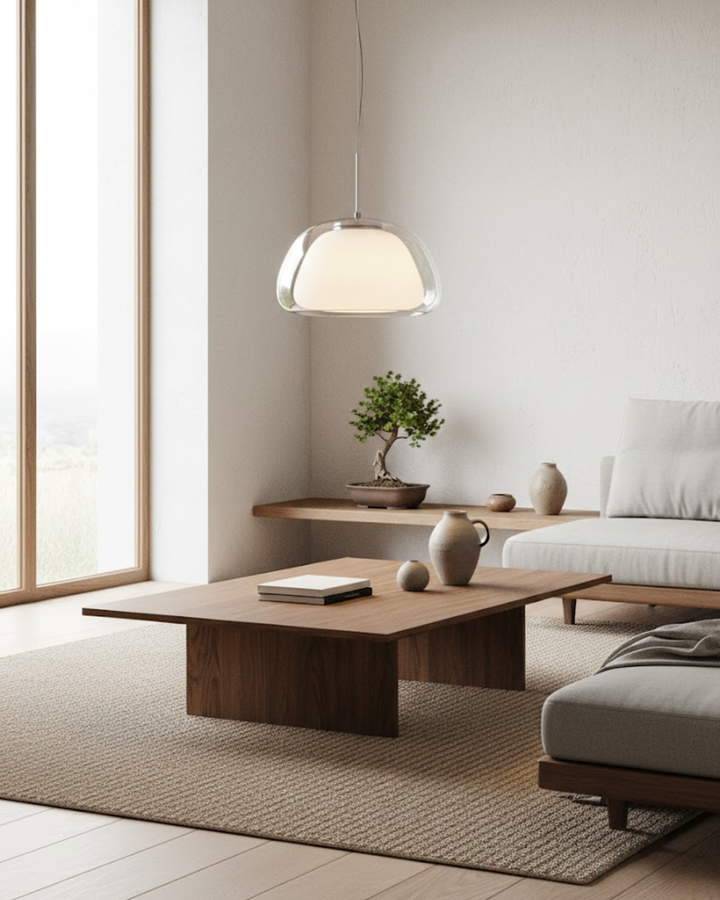 LichtDom: Lampada a sospensione moderna – lampada in vetro elegante con effetto cristallo, lussuosa per camera da letto e ufficio