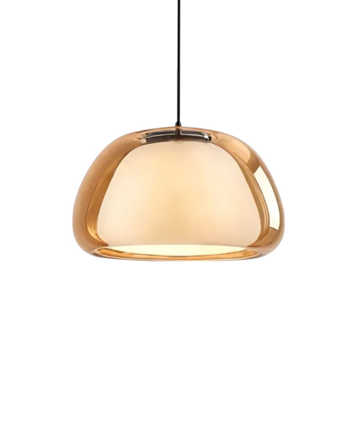 LichtDom: Lampada a sospensione moderna – lampada in vetro elegante con effetto cristallo, lussuosa per camera da letto e ufficio