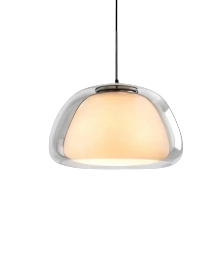 LichtDom: Lampada a sospensione moderna – lampada in vetro elegante con effetto cristallo, lussuosa per camera da letto e ufficio