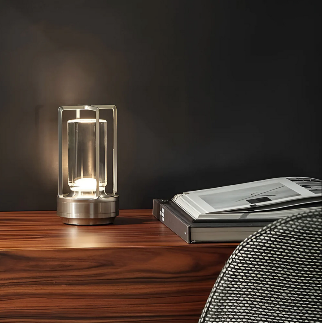 LichtEleganz: Lampada da Tavolo LED Senza Fili – Dimmerabile, Ricaricabile &amp; Design Elegante