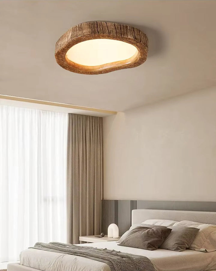 LichtHarmonie: Lampada da soffitto in legno – elegante combinazione di fascino rustico e design contemporaneo per soggiorno e ufficio
