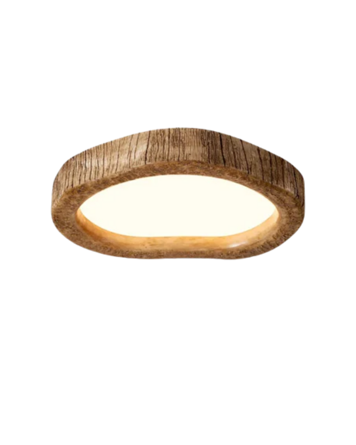 LichtHarmonie: Lampada da soffitto in legno – elegante combinazione di fascino rustico e design contemporaneo per soggiorno e ufficio
