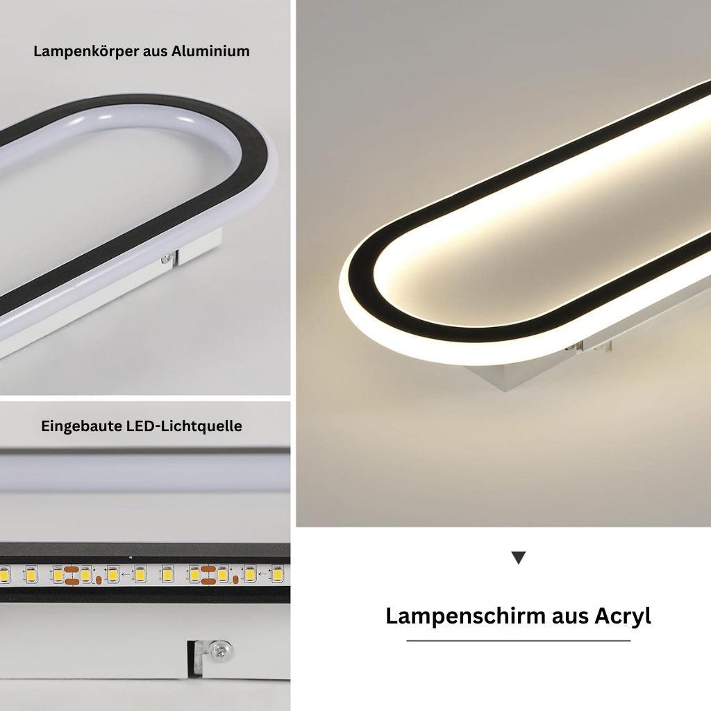 LichtKorridor: Lampada da soffitto LED lunga moderna – elegante e luminosa per corridoi e aree di passaggio