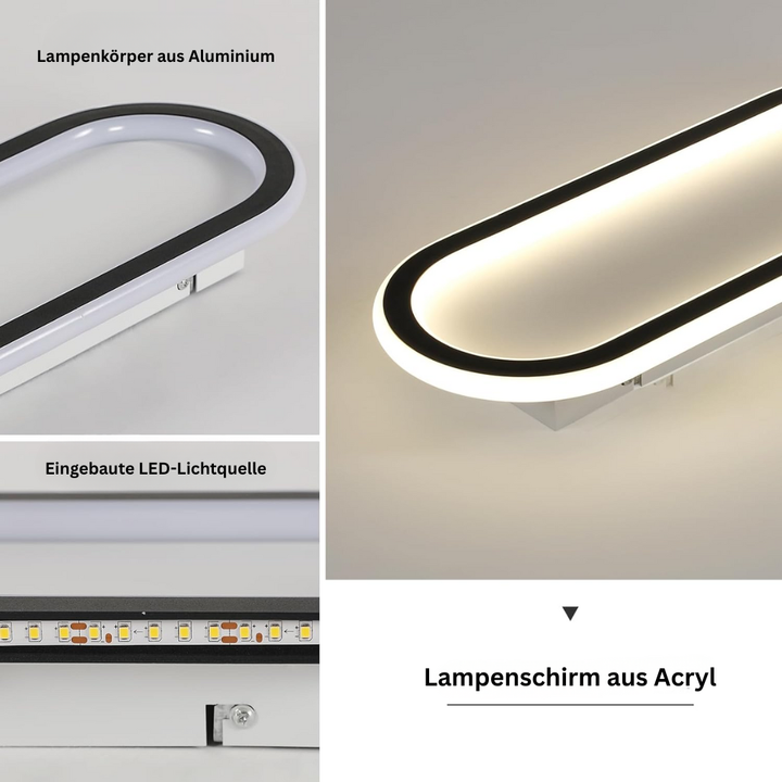 LichtKorridor: Lampada da soffitto LED lunga moderna – elegante e luminosa per corridoi e aree di passaggio
