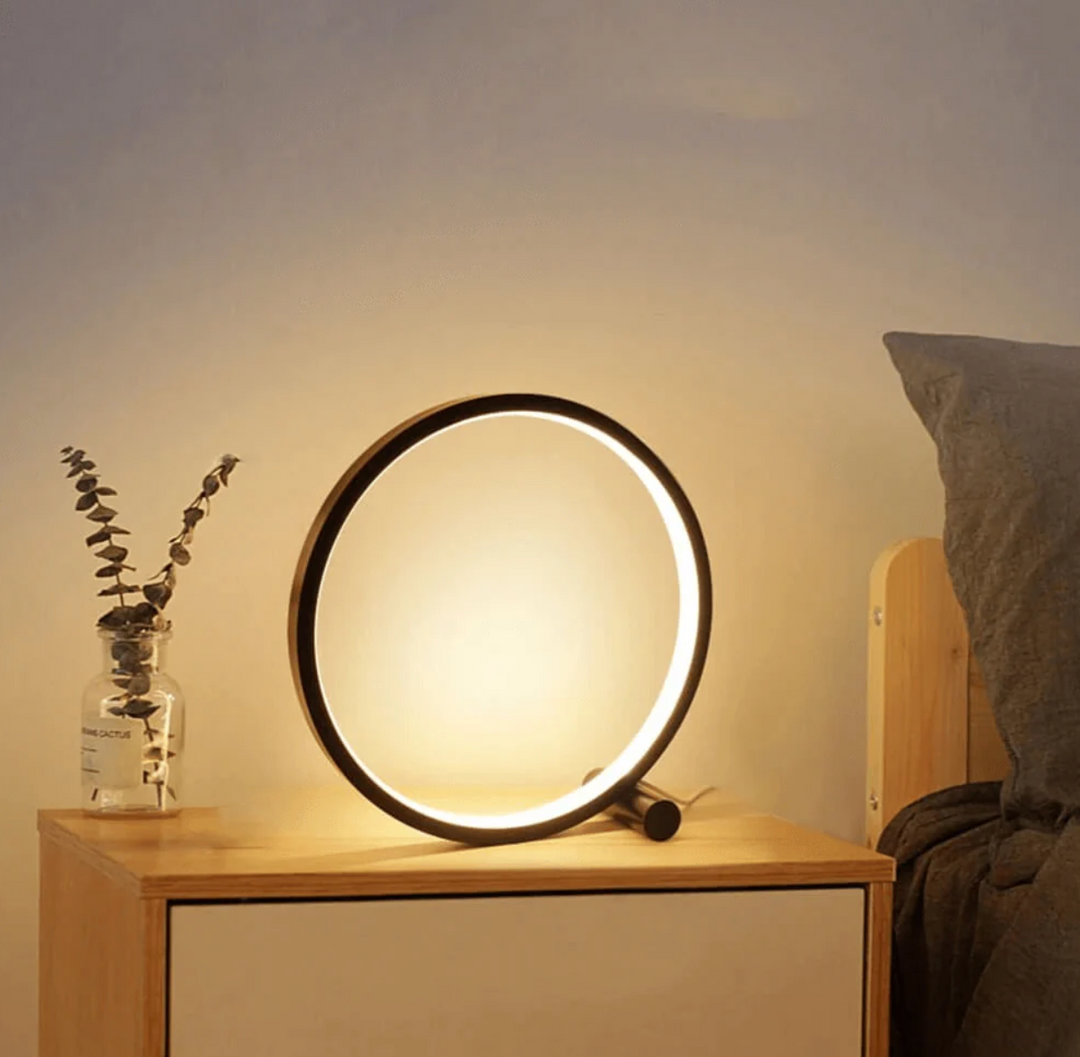 LichtRing: Lampada da Tavolo LED – Minimalista, Dimmerabile &amp; Con Controllo Touch per Ufficio &amp; Soggiorno