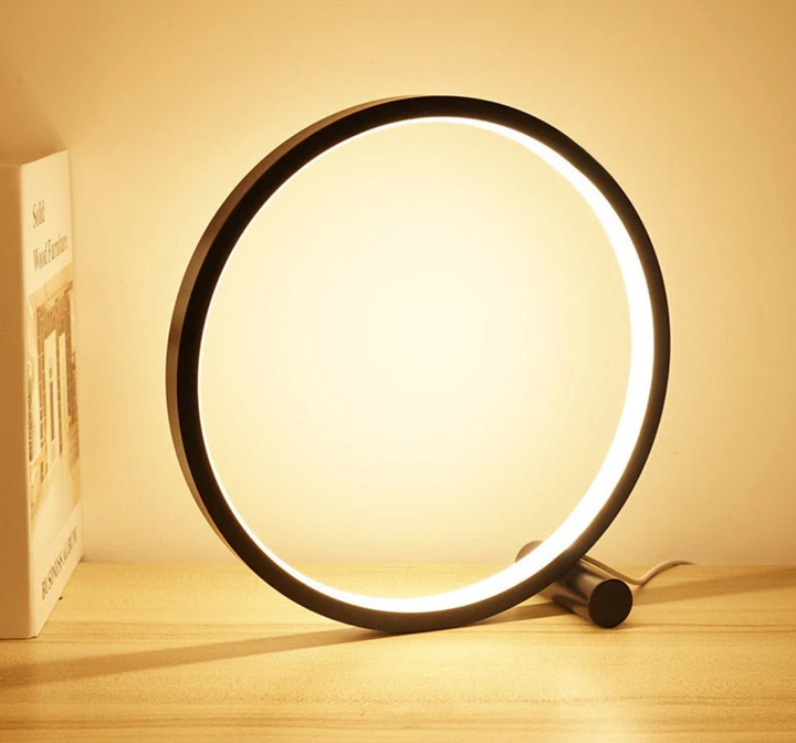 LichtRing: Lampada da Tavolo LED – Minimalista, Dimmerabile &amp; Con Controllo Touch per Ufficio &amp; Soggiorno
