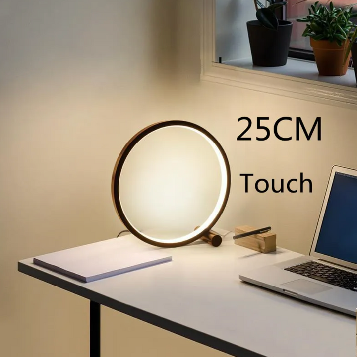 LichtRing: Lampada da Tavolo LED – Minimalista, Dimmerabile &amp; Con Controllo Touch per Ufficio &amp; Soggiorno