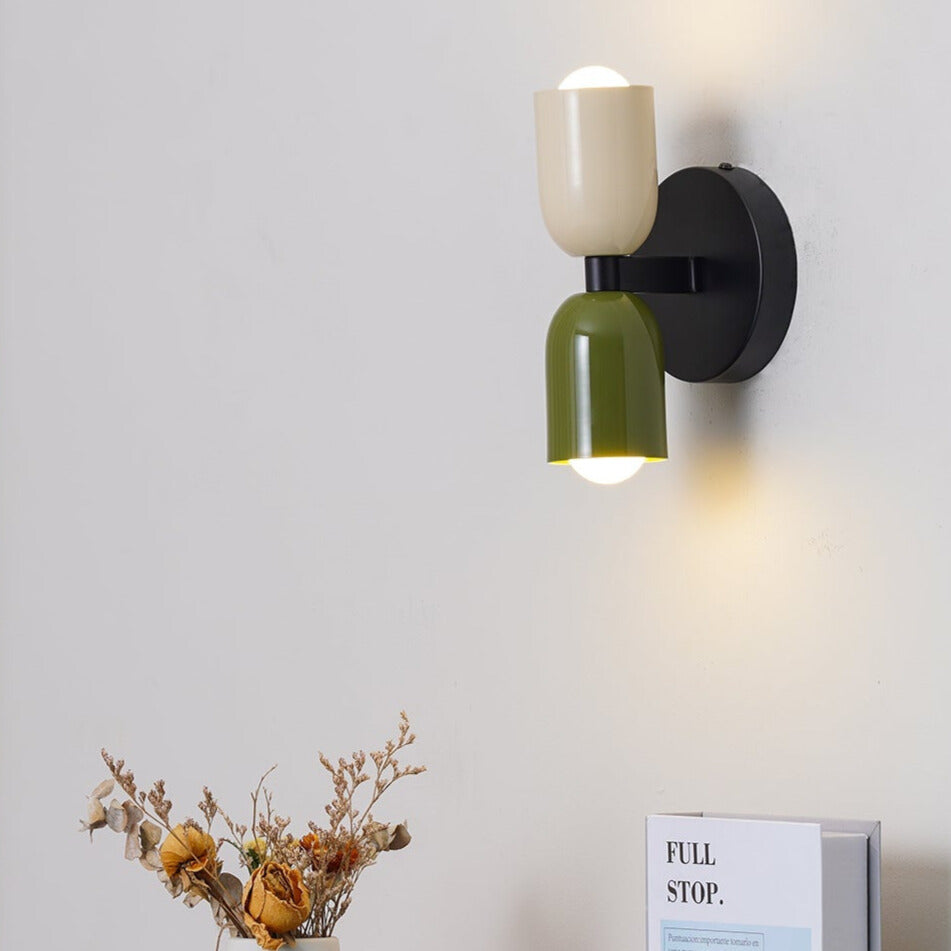 LichtZwillig: Applique Vintage con 2 teste – Lampada da parete in stile industriale