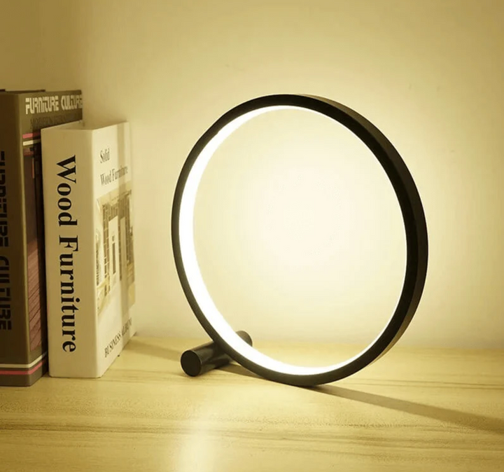 LightCircle: Lampada da tavolo LED moderna con controllo touch e dimmerazione continua – per scrivania e comodino