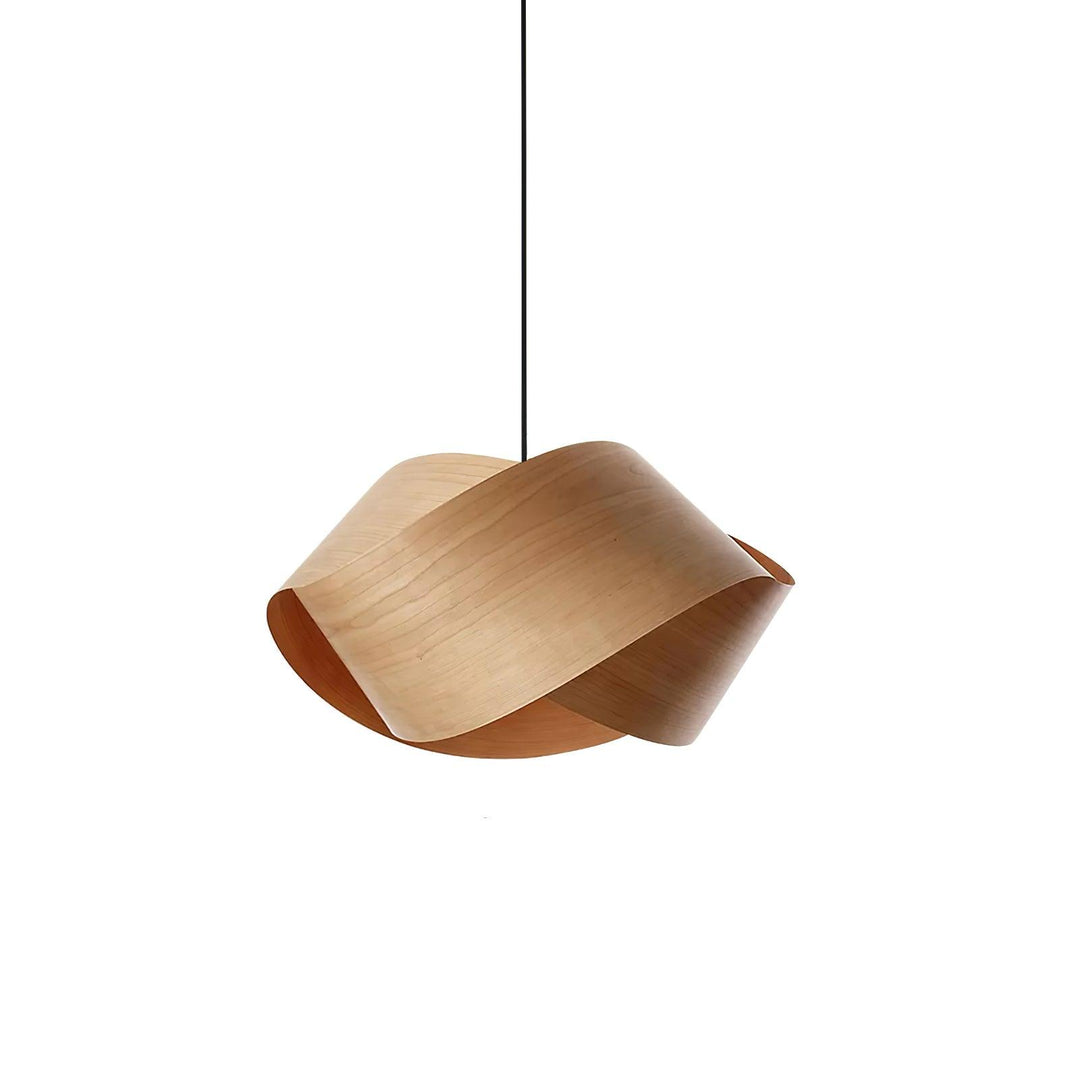 LignoLink: Lampada a sospensione moderna in legno con venature naturali – per sala da pranzo e cucina