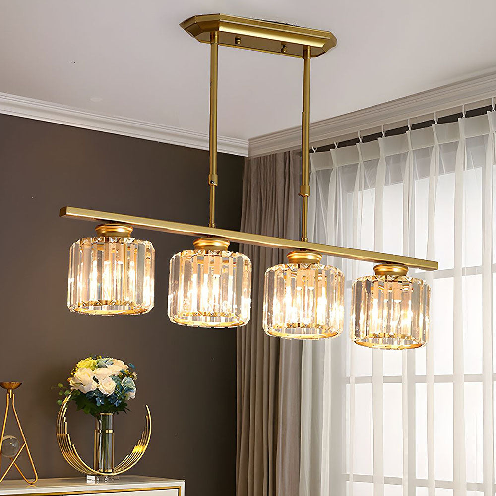 LineaArte: Lampadario Designer in Vetro e Ferro moderno – decorativo e funzionale per soggiorno e sala da pranzo