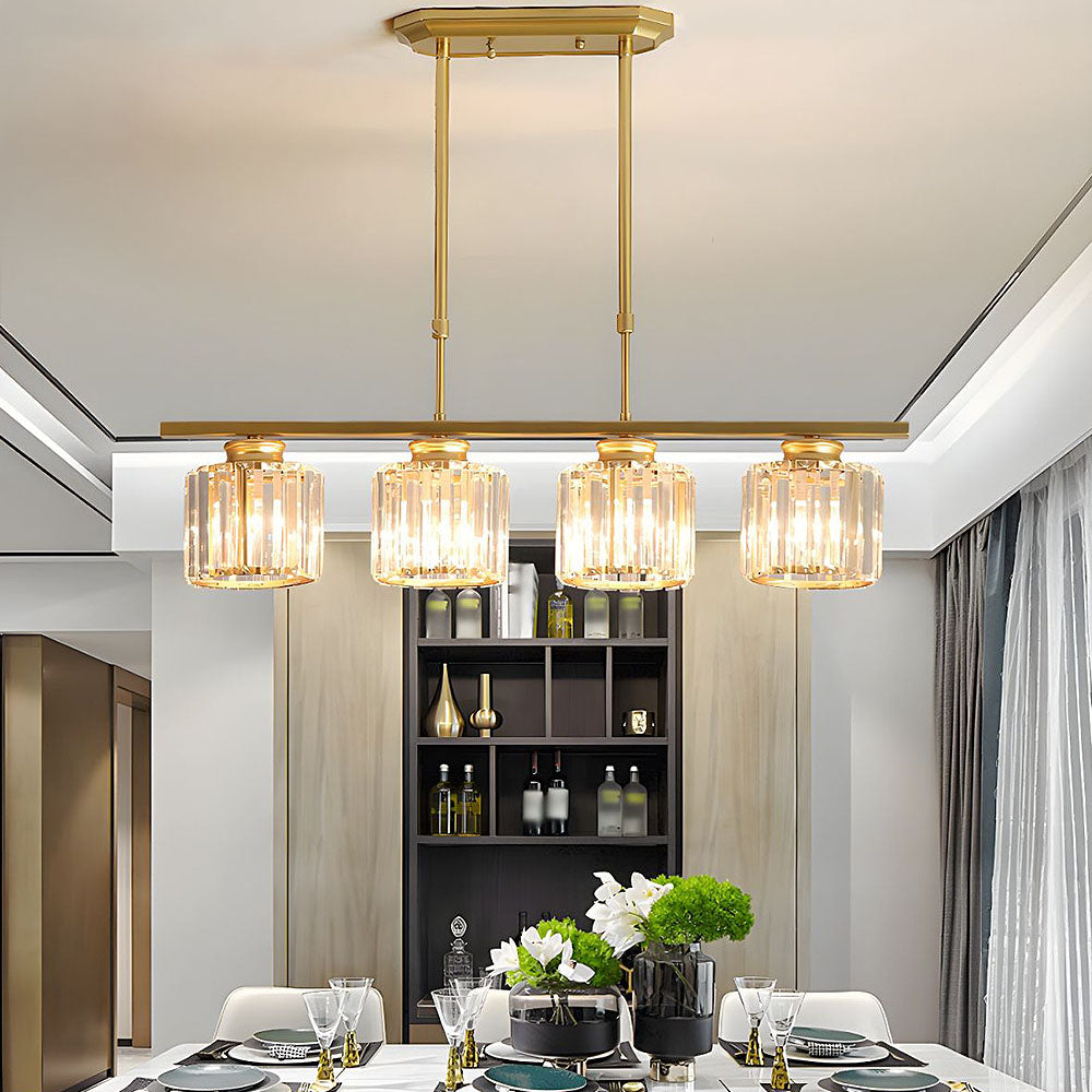 LineaArte: Lampadario Designer in Vetro e Ferro moderno – decorativo e funzionale per soggiorno e sala da pranzo