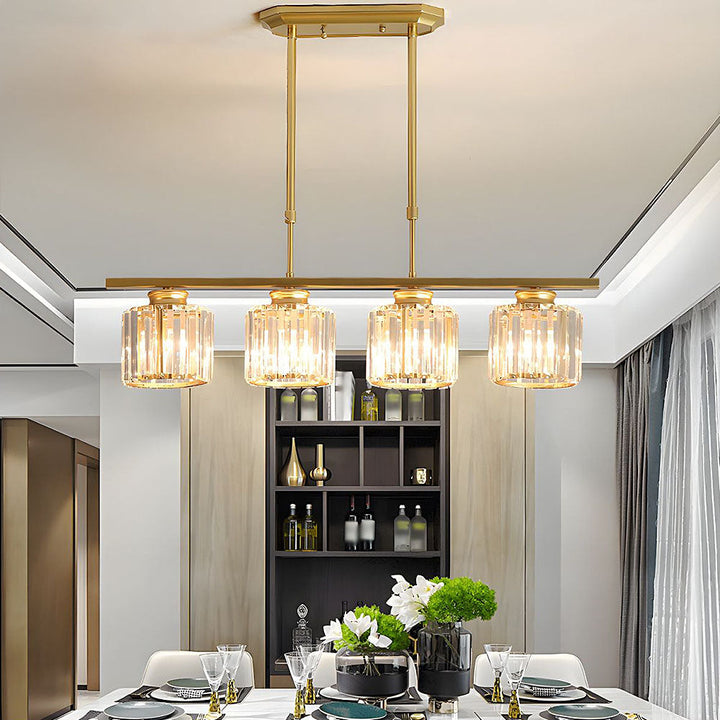 LineaArte: Lampadario Designer in Vetro e Ferro moderno – decorativo e funzionale per soggiorno e sala da pranzo