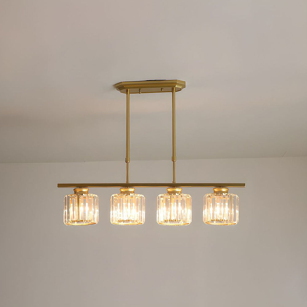 LineaArte: Lampadario Designer in Vetro e Ferro moderno – decorativo e funzionale per soggiorno e sala da pranzo
