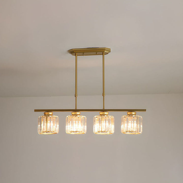 LineaArte: Lampadario Designer in Vetro e Ferro moderno – decorativo e funzionale per soggiorno e sala da pranzo