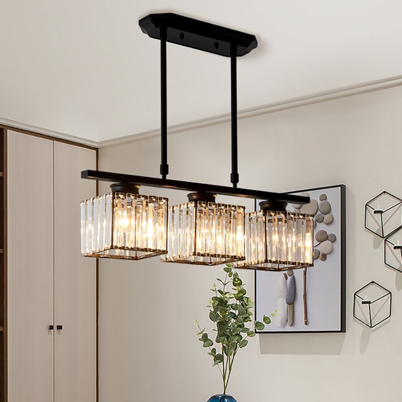 LineaArte: Lampadario Designer in Vetro e Ferro moderno – decorativo e funzionale per soggiorno e sala da pranzo