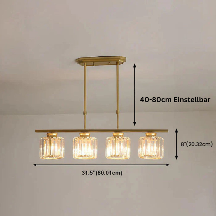 LineaArte: Lampadario Designer in Vetro e Ferro moderno – decorativo e funzionale per soggiorno e sala da pranzo