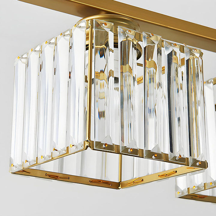 LineaArte: Lampadario Designer in Vetro e Ferro moderno – decorativo e funzionale per soggiorno e sala da pranzo