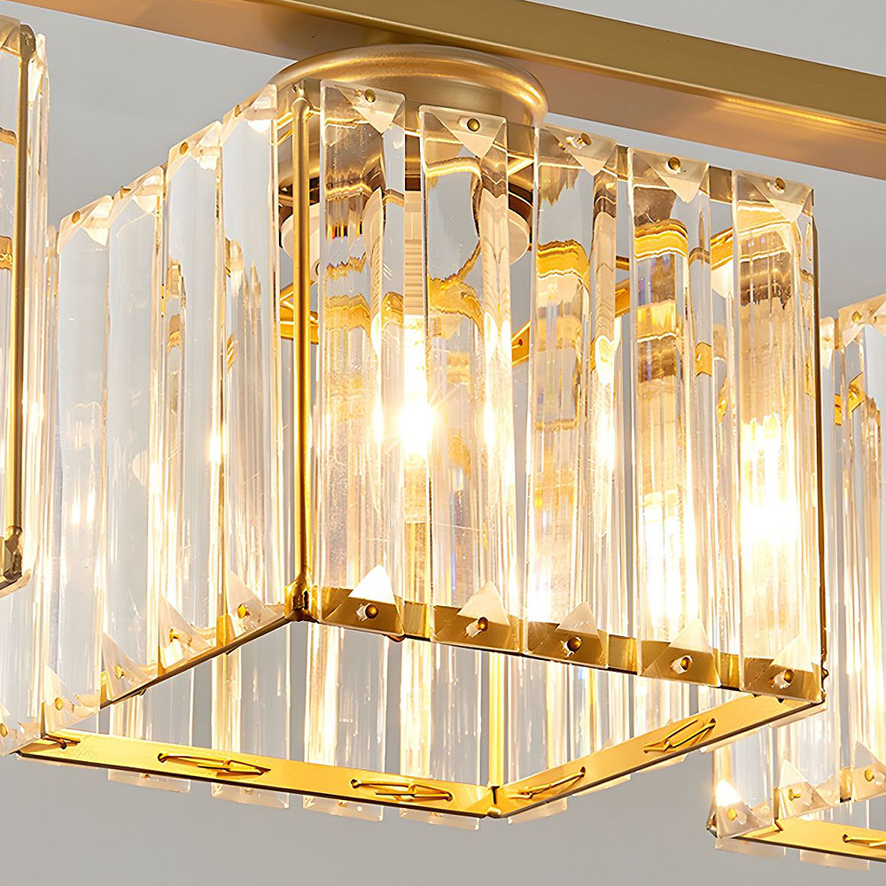 LineaArte: Lampadario Designer in Vetro e Ferro moderno – decorativo e funzionale per soggiorno e sala da pranzo
