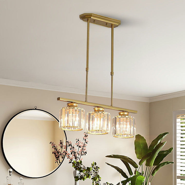 LineaArte: Lampadario Designer in Vetro e Ferro moderno – decorativo e funzionale per soggiorno e sala da pranzo