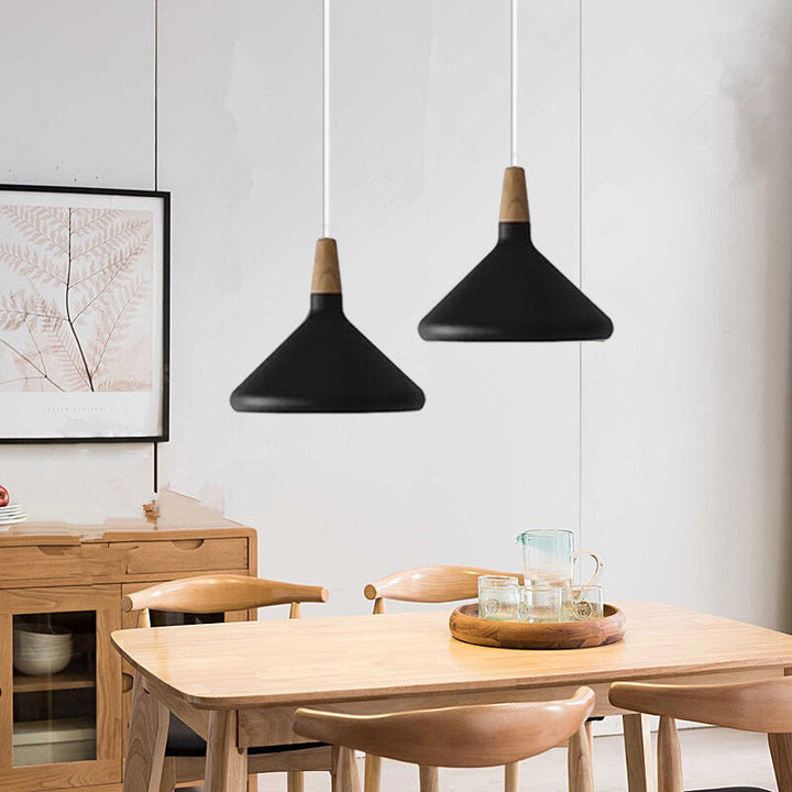 LineaMacaron: Lampada a sospensione creativa in legno moderna – decorativa ed efficiente per sala da pranzo e cucina