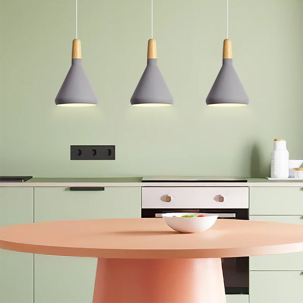 LineaMacaron: Lampada a sospensione creativa in legno moderna – decorativa ed efficiente per sala da pranzo e cucina