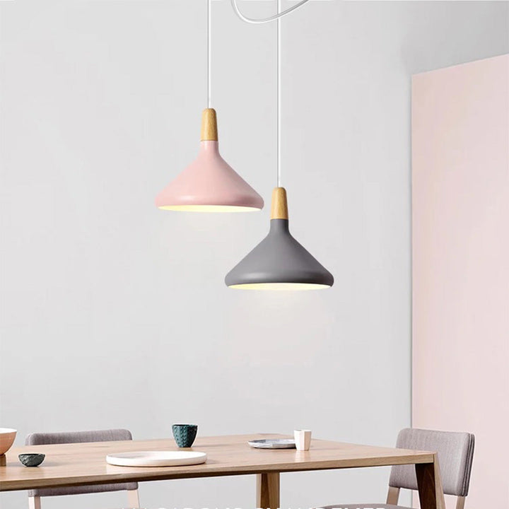 LineaMacaron: Lampada a sospensione creativa in legno moderna – decorativa ed efficiente per sala da pranzo e cucina