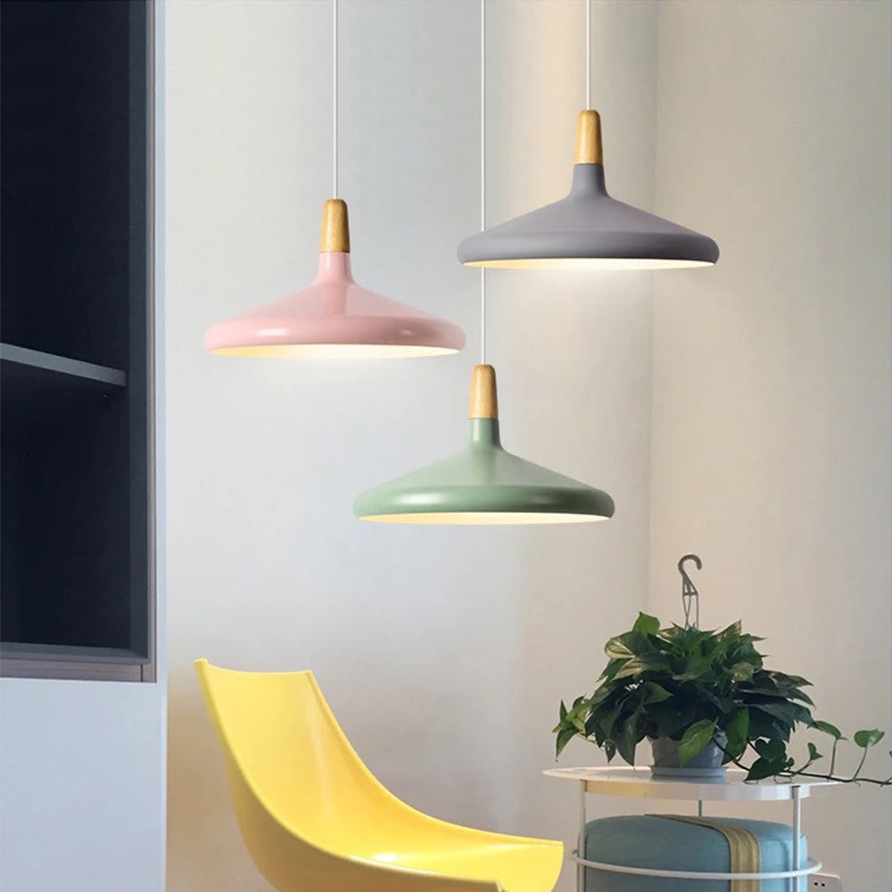 LineaMacaron: Lampada a sospensione creativa in legno moderna – decorativa ed efficiente per sala da pranzo e cucina