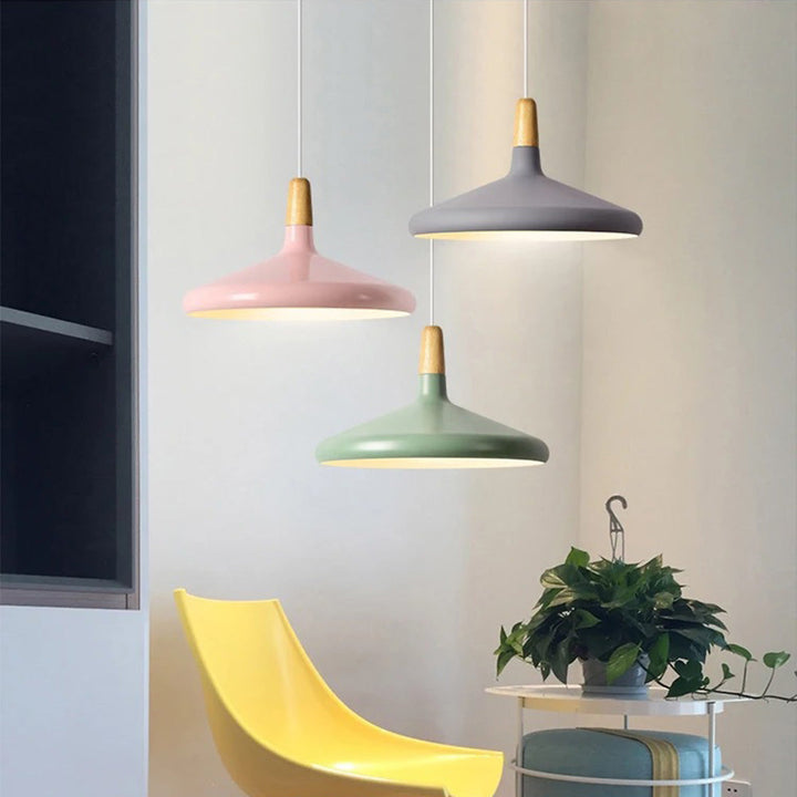LineaMacaron: Lampada a sospensione creativa in legno moderna – decorativa ed efficiente per sala da pranzo e cucina