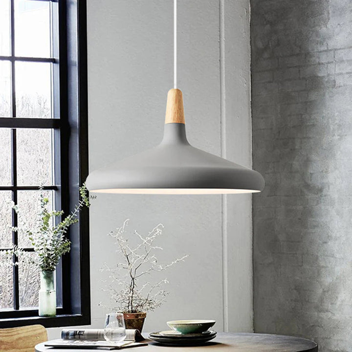 LineaMacaron: Lampada a sospensione creativa in legno moderna – decorativa ed efficiente per sala da pranzo e cucina
