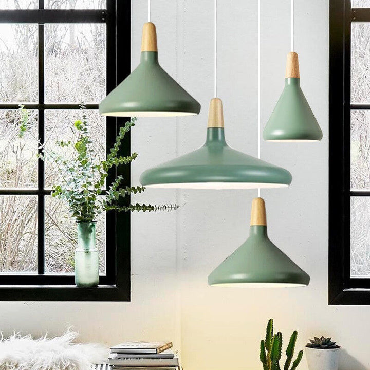 LineaMacaron: Lampada a sospensione creativa in legno moderna – decorativa ed efficiente per sala da pranzo e cucina