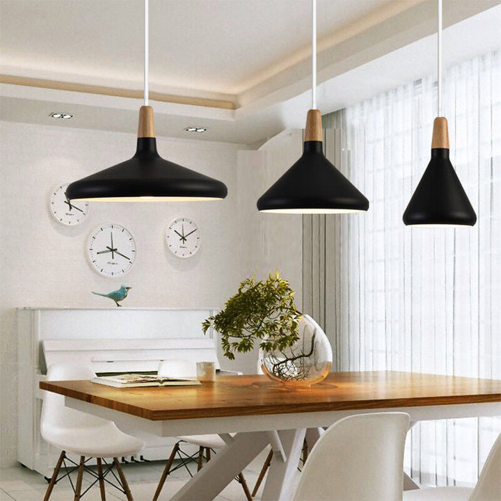 LineaMacaron: Lampada a sospensione creativa in legno moderna – decorativa ed efficiente per sala da pranzo e cucina