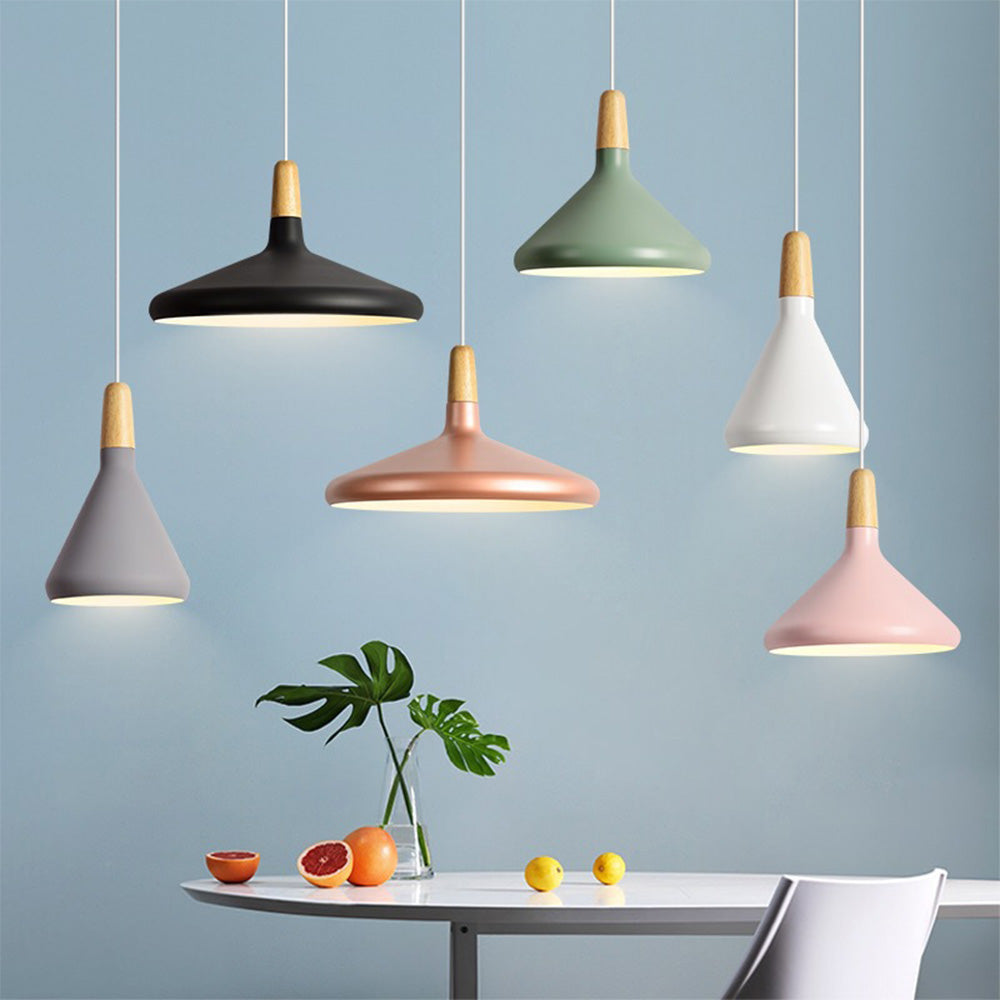 LineaMacaron: Lampada a sospensione creativa in legno moderna – decorativa ed efficiente per sala da pranzo e cucina