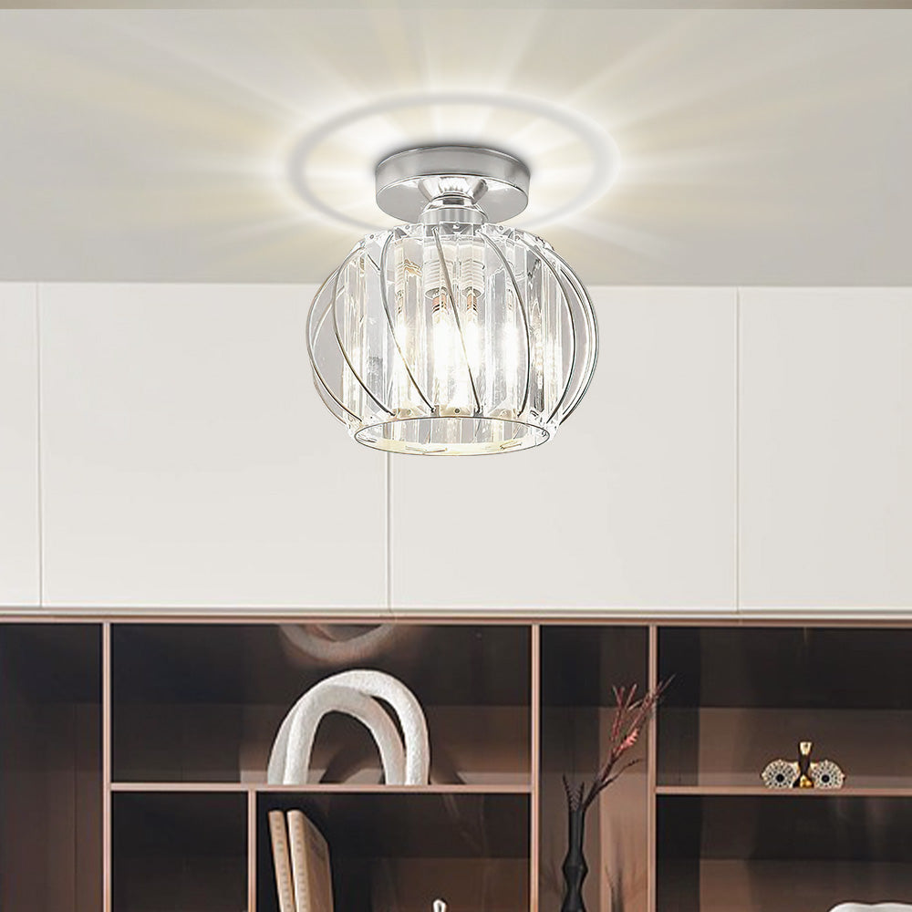LineaScandi: Lampada da soffitto moderna in vetro con finitura nera – elegante e facile da pulire per corridoio e sala da pranzo